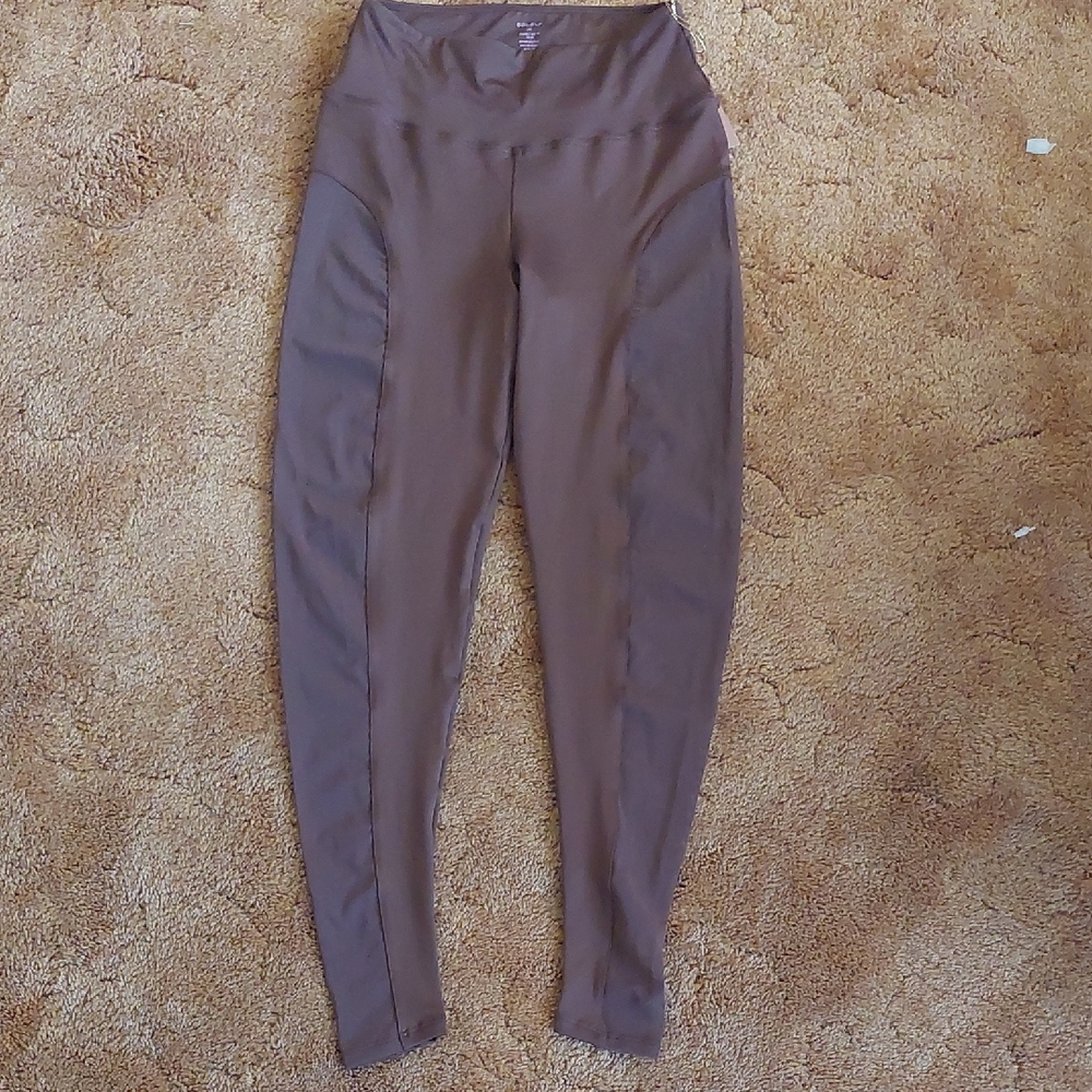 Solely Fit Brown Mesh Panel Leggings